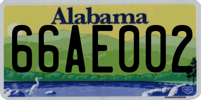 AL license plate 66AE002
