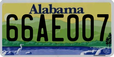 AL license plate 66AE007
