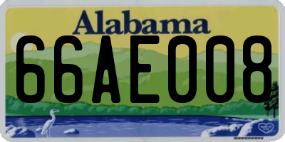 AL license plate 66AE008