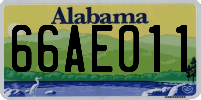 AL license plate 66AE011