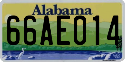 AL license plate 66AE014