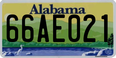 AL license plate 66AE021