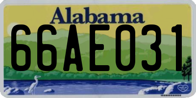 AL license plate 66AE031