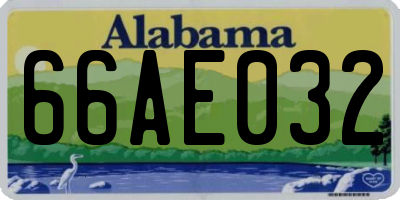 AL license plate 66AE032