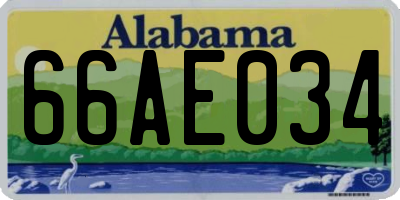AL license plate 66AE034