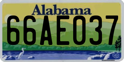 AL license plate 66AE037