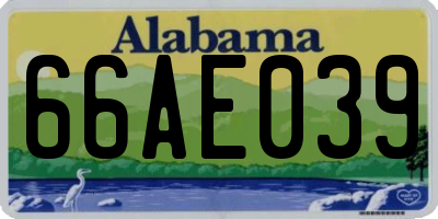 AL license plate 66AE039