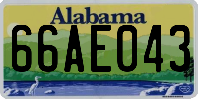 AL license plate 66AE043