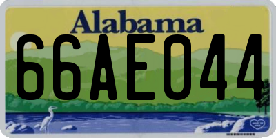 AL license plate 66AE044