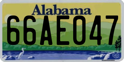 AL license plate 66AE047
