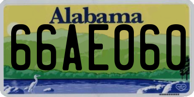 AL license plate 66AE060