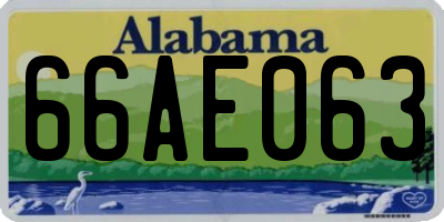 AL license plate 66AE063