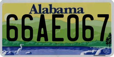 AL license plate 66AE067