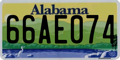 AL license plate 66AE074