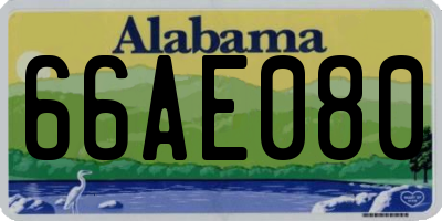 AL license plate 66AE080