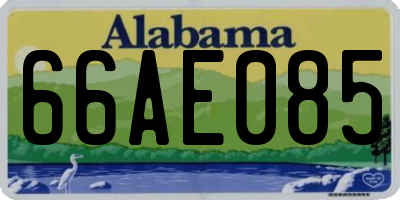 AL license plate 66AE085