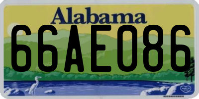AL license plate 66AE086