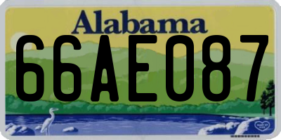 AL license plate 66AE087