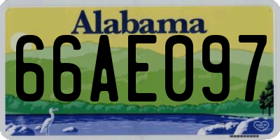 AL license plate 66AE097
