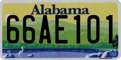 AL license plate 66AE101