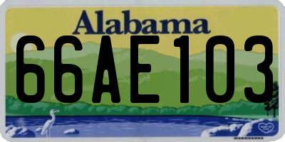 AL license plate 66AE103