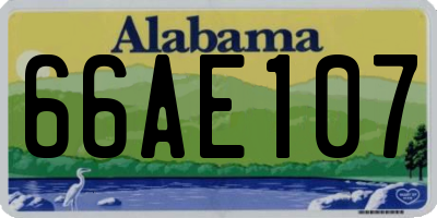 AL license plate 66AE107