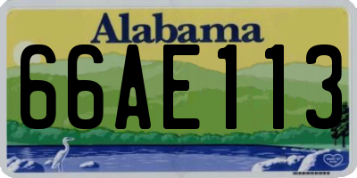AL license plate 66AE113