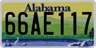 AL license plate 66AE117