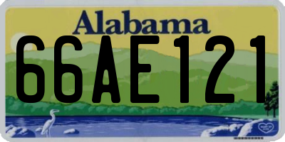 AL license plate 66AE121