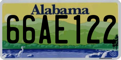 AL license plate 66AE122
