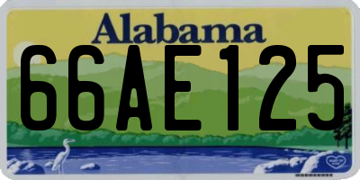 AL license plate 66AE125