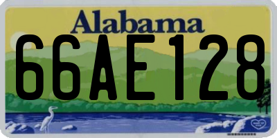 AL license plate 66AE128