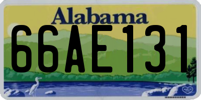 AL license plate 66AE131