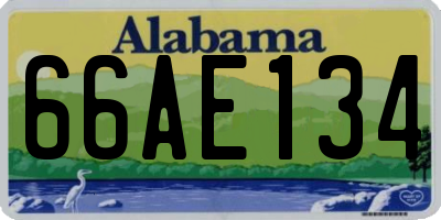 AL license plate 66AE134