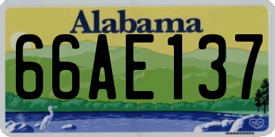 AL license plate 66AE137