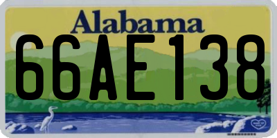 AL license plate 66AE138