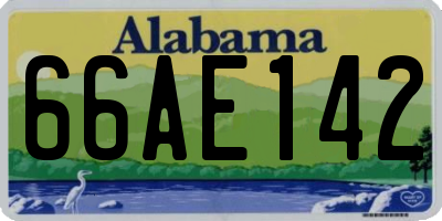 AL license plate 66AE142