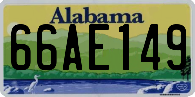 AL license plate 66AE149