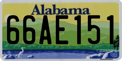 AL license plate 66AE151