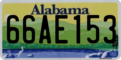 AL license plate 66AE153