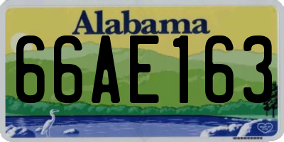 AL license plate 66AE163