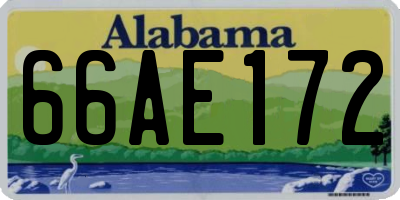 AL license plate 66AE172