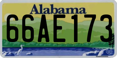 AL license plate 66AE173