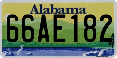 AL license plate 66AE182