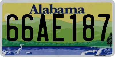 AL license plate 66AE187