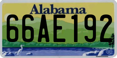 AL license plate 66AE192