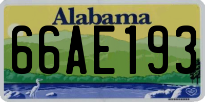 AL license plate 66AE193