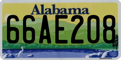 AL license plate 66AE208