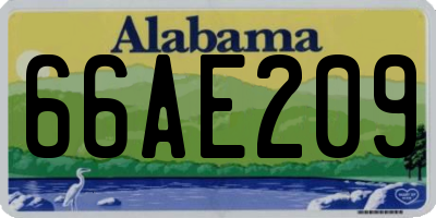 AL license plate 66AE209