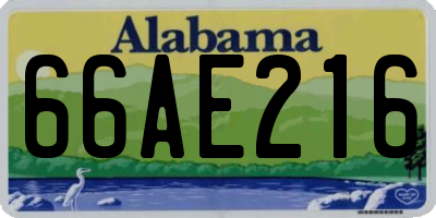 AL license plate 66AE216